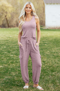 Orchid Bouquet Casual Tank Top Drawstring Jogger Pants 2pcs Outfit