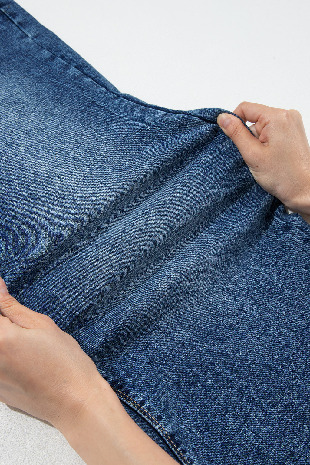 Sail Blue Acid Wash Pocket Detail Flare Jeans