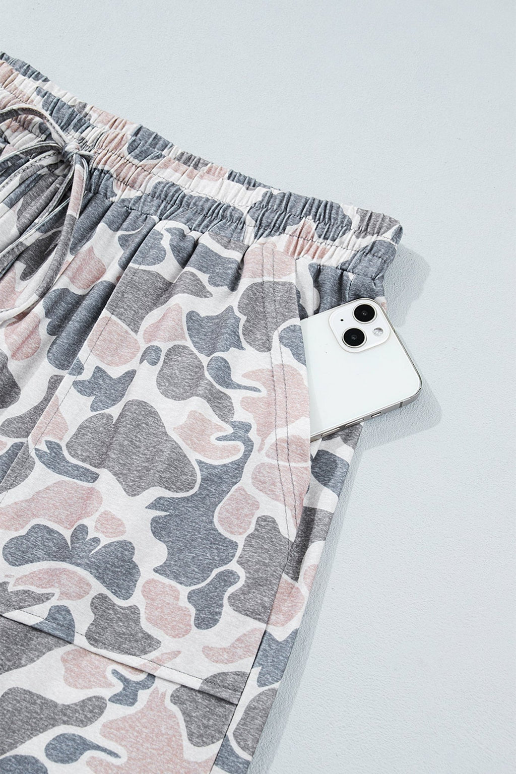 Khaki Camouflage Print Patch Pockets Ankle-Length Plus Size Pants - Kinfolk Customs LLC