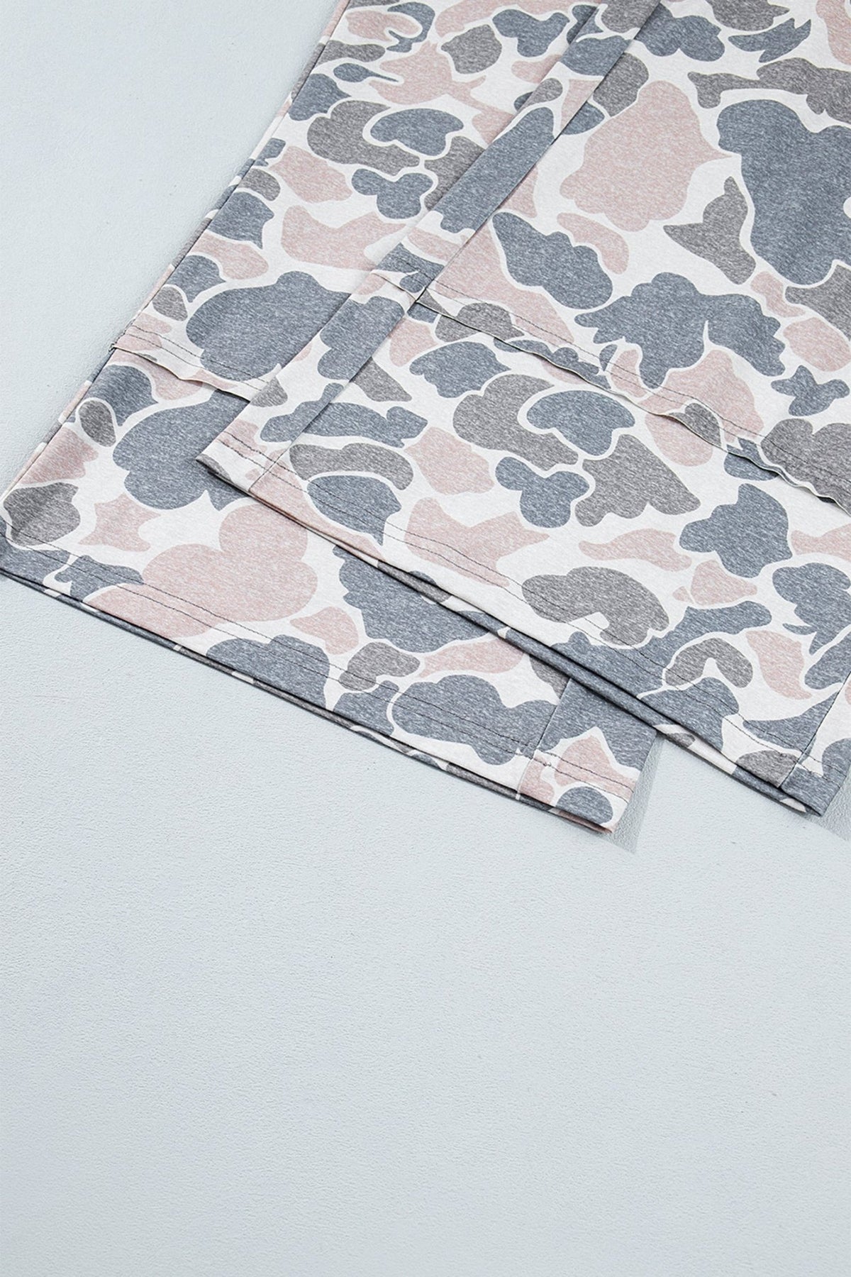 Khaki Camouflage Print Patch Pockets Ankle-Length Plus Size Pants - Kinfolk Customs LLC