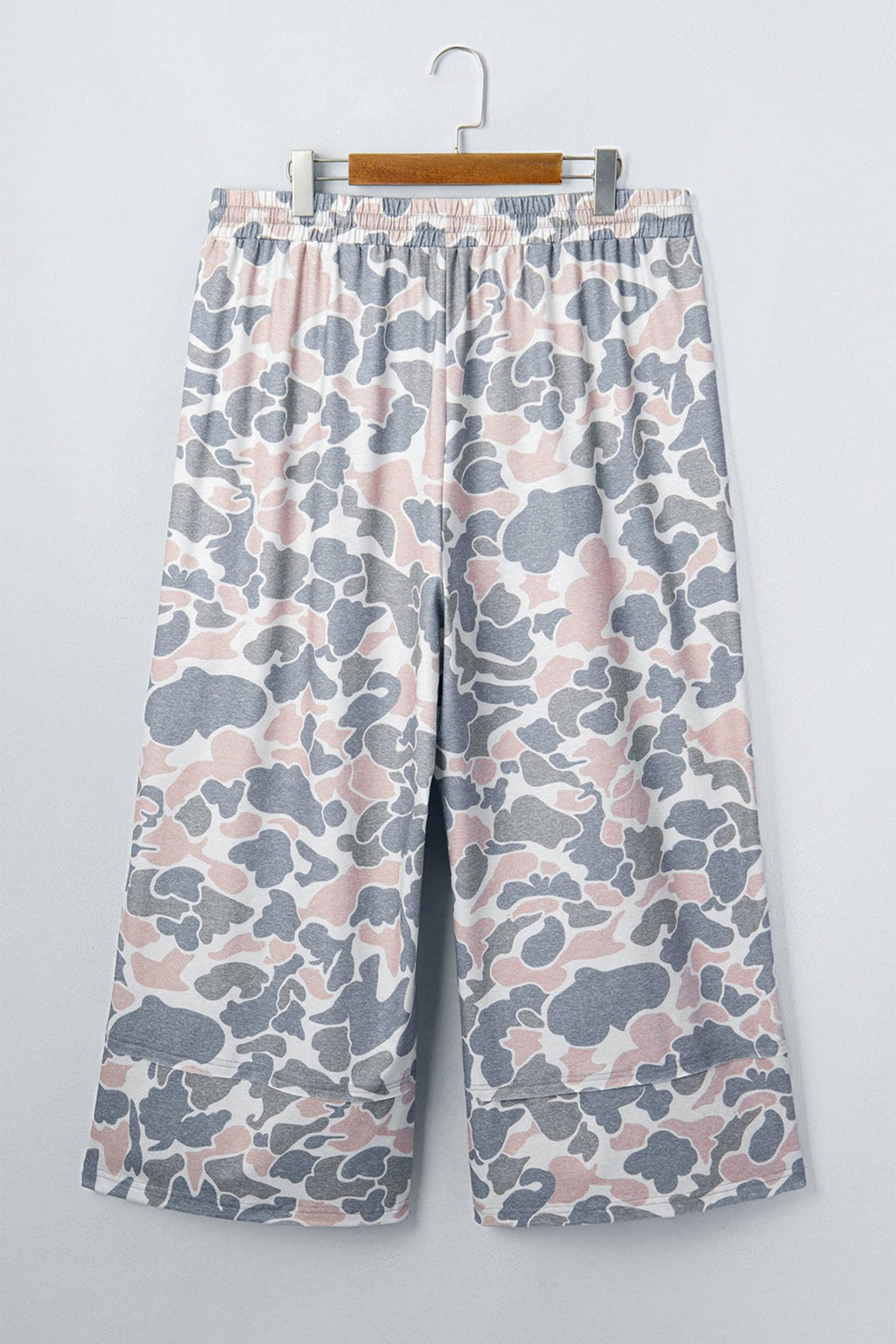 Khaki Camouflage Print Patch Pockets Ankle-Length Plus Size Pants - Kinfolk Customs LLC